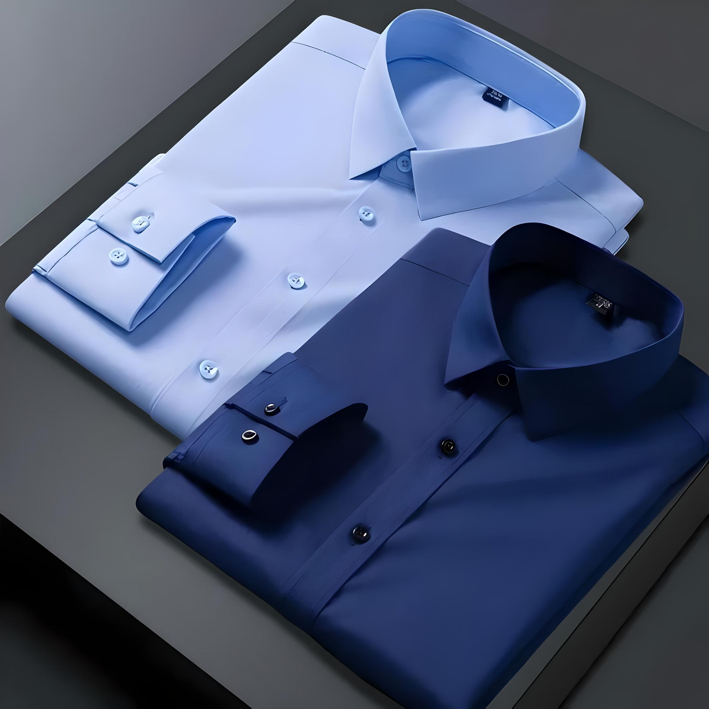 Pack of 2 Premium Cotton Shirt for Man (Sky Blue and Navy Blue)