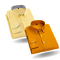 Combo of 2 Cotton Shirt for Man (Mustard and Lemon) - Frankshop.in