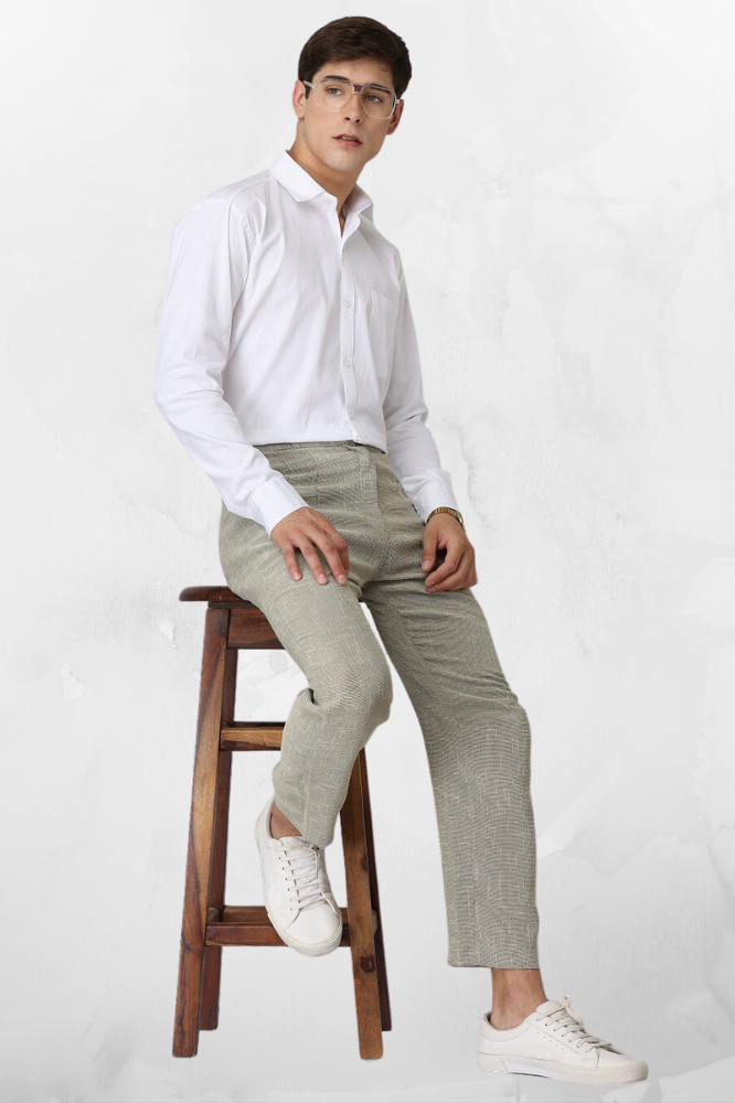 Solid Cotton Shirt for Man (White) - Frankshop.in