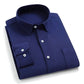 Plain Cotton Blend Solid Shirts (Navy Blue) - Frankshop.in