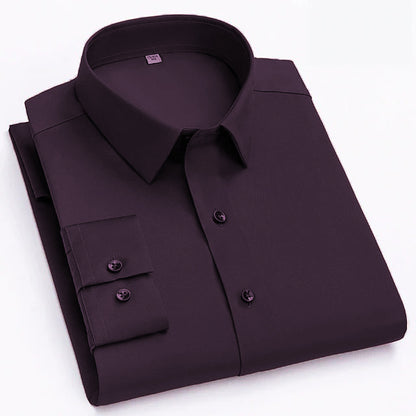 Plain Cotton Blend Shirt for Man (Purple) - Frankshop.in