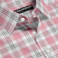 Pack of 2 Cotton Check Shirt for Man (Blue Print and White Pink)