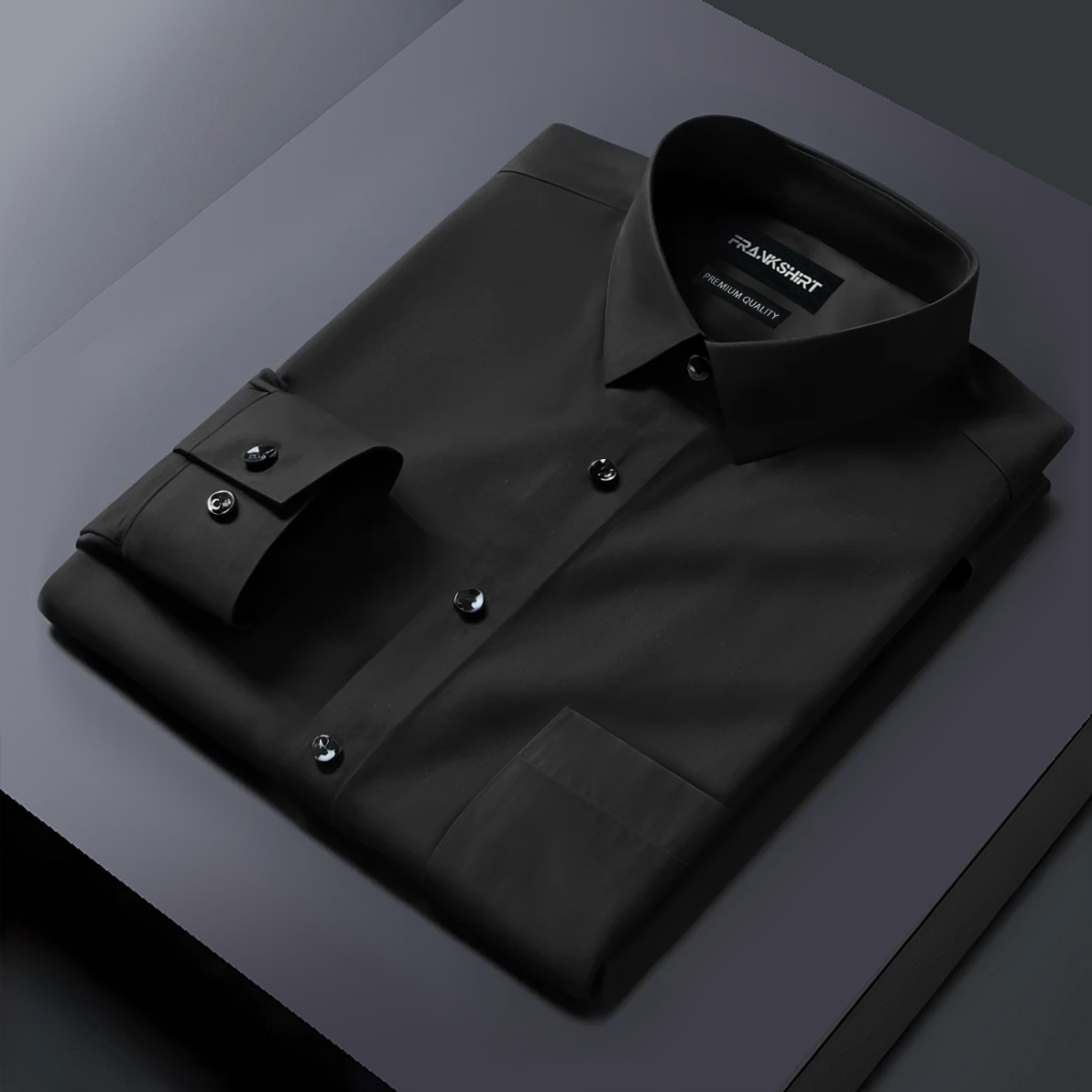 Premium Cotton Solid Shirt for Man (Black)