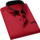 Down Collar Cotton Blend Solid Shirt For Man (Red)