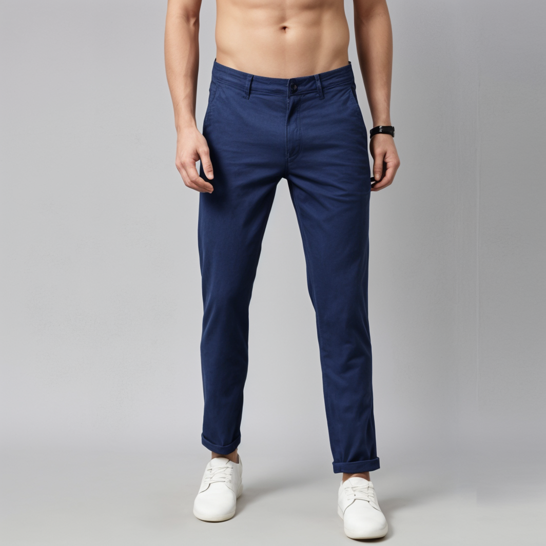 Frankshop Exclusive Casual Pant for Men (Navy Blue) - Frankshop.in