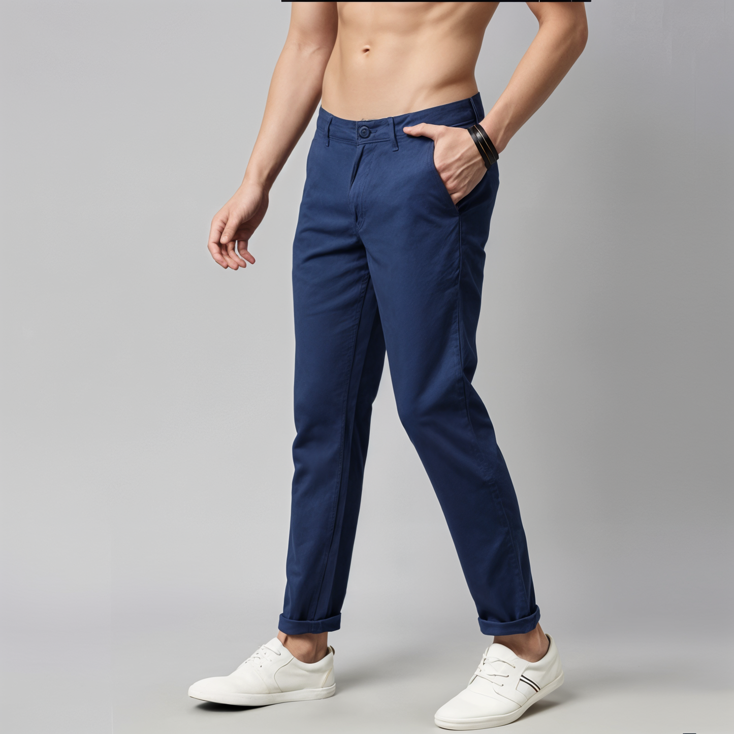 Frankshop Exclusive Casual Pant for Men (Navy Blue) - Frankshop.in