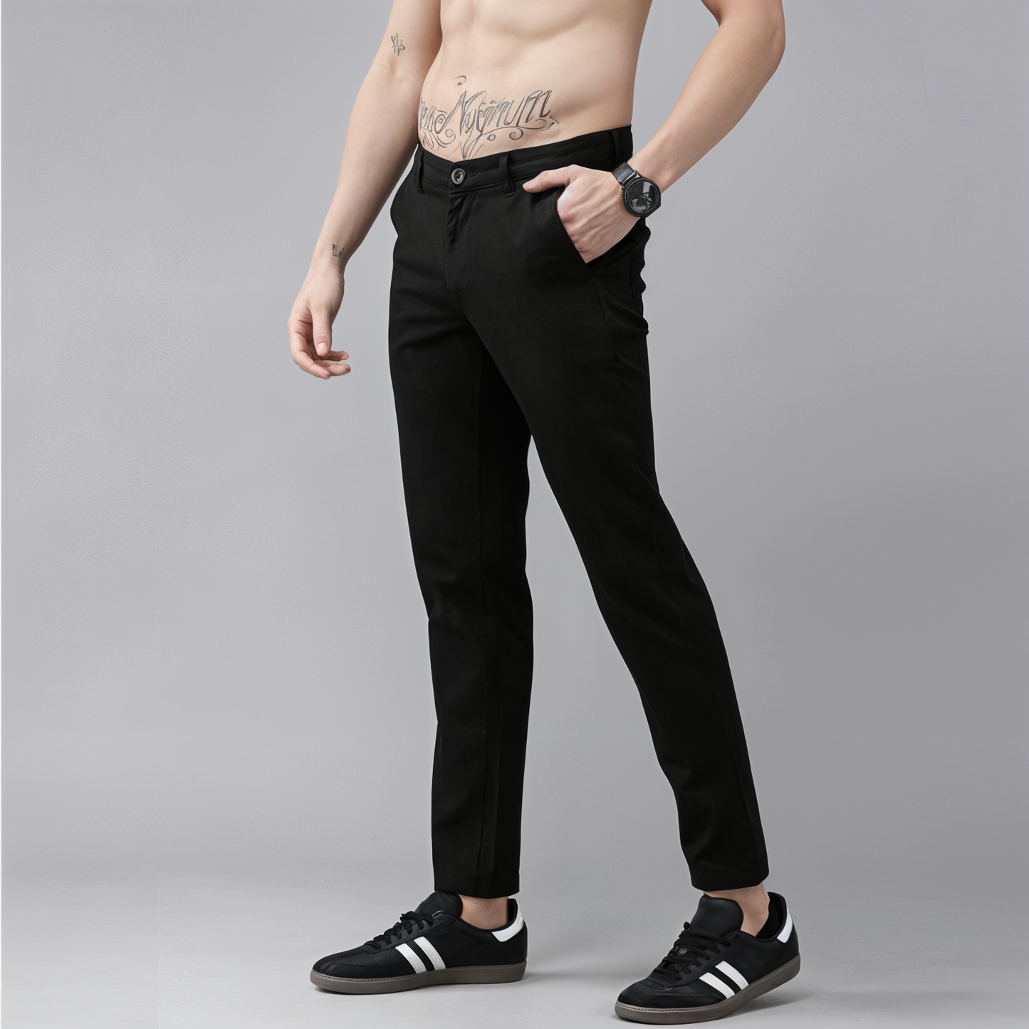 Frankshop Exclusive Casual Pants for Men Black Color ( Black ) - Frankshop.in