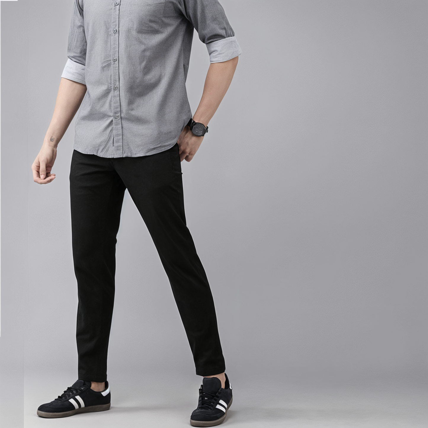 Frankshop Exclusive Casual Pants for Men Black Color ( Black ) - Frankshop.in