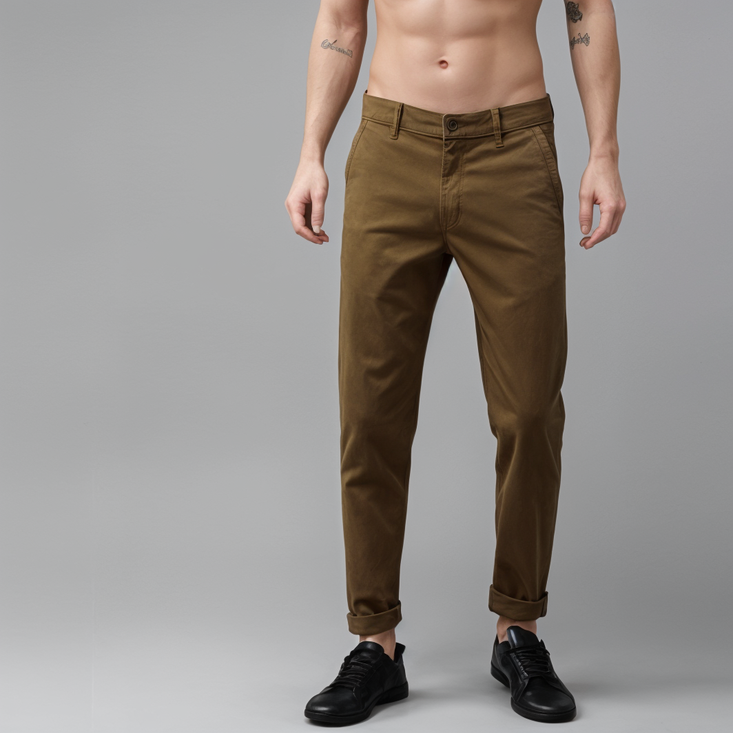 Frankshop Exclusive Casual Pants for Men Dark Brown Color - Frankshop.in