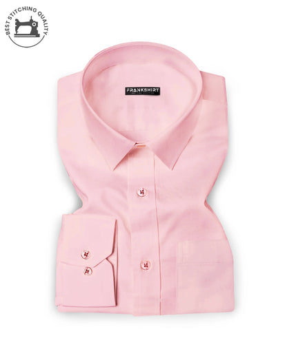 Baby Pink I Formal Shirt I Regular Fit I 100% Cotton Shirt - Frankshop.in