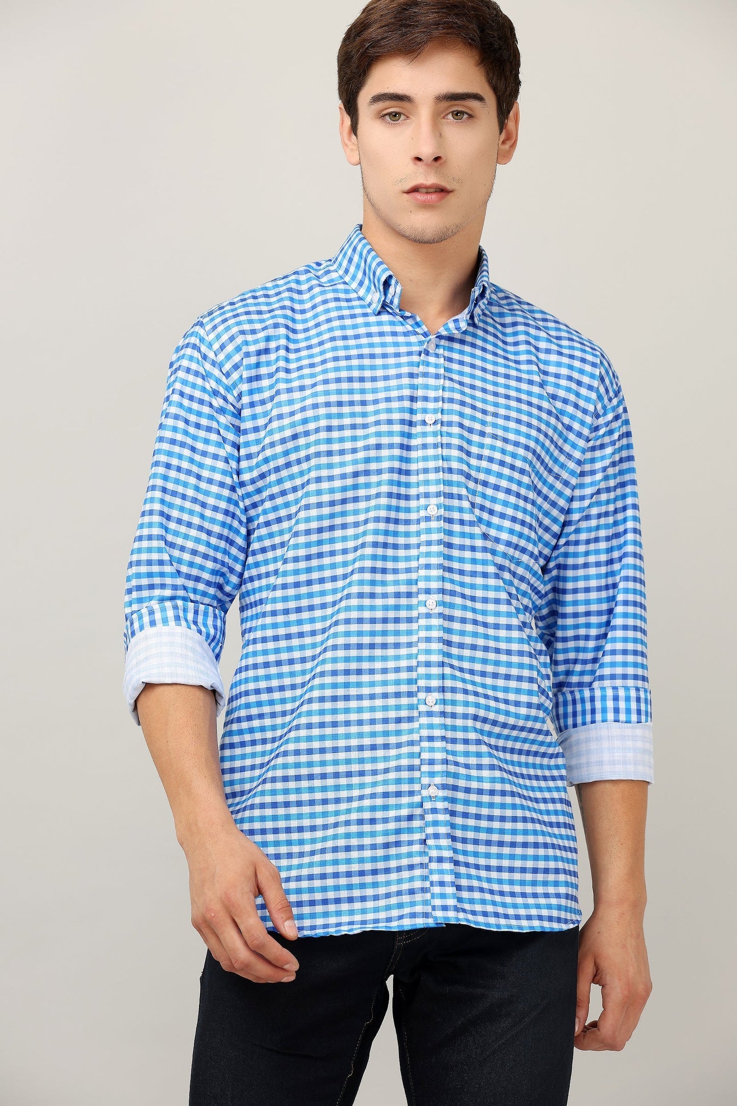 Darnandstitch® Printed Check Shirt - Frankshop.in