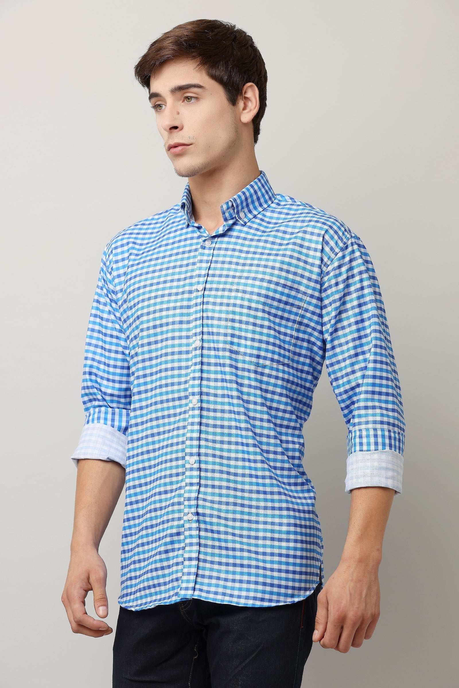 Darnandstitch® Printed Check Shirt - Frankshop.in