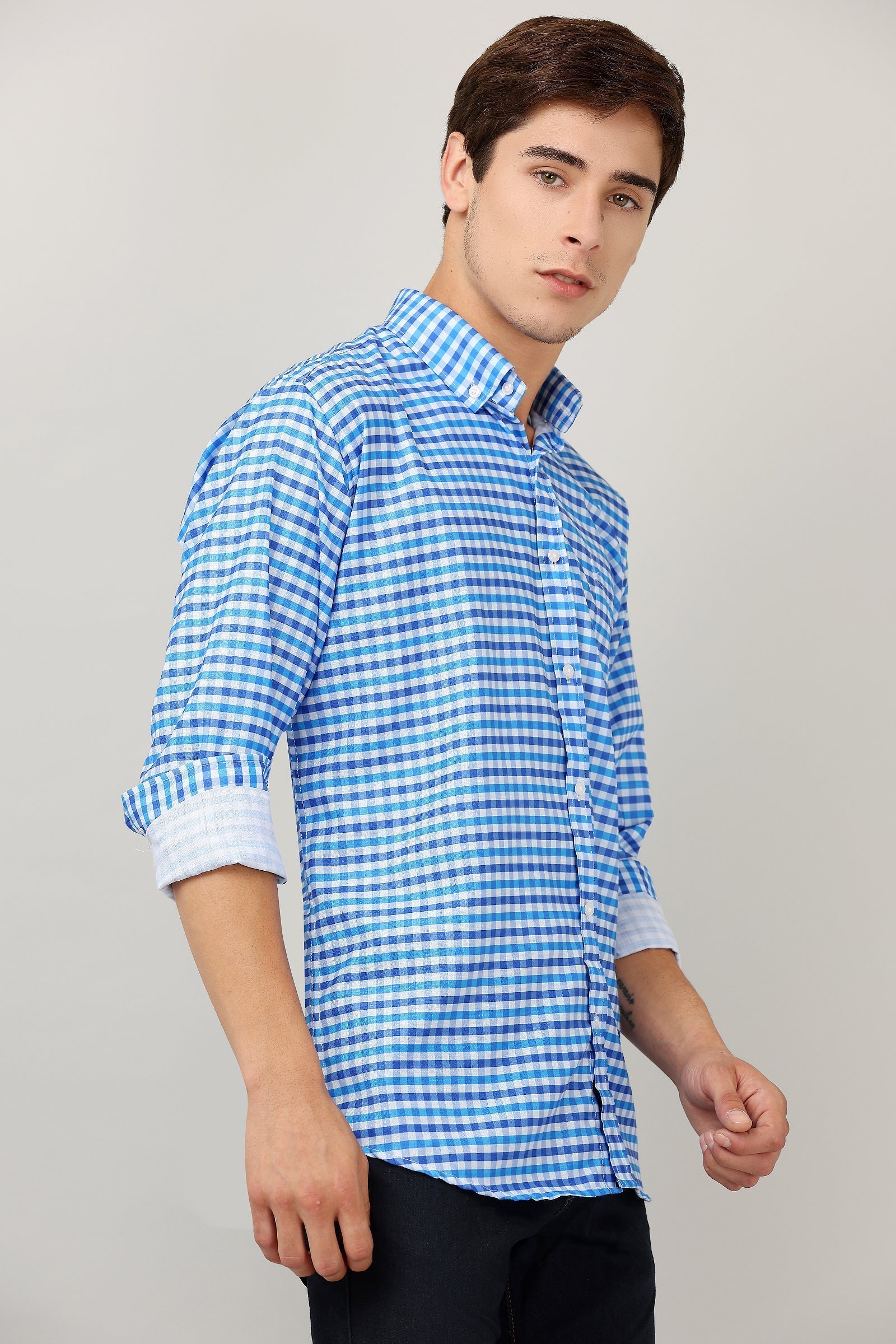 Darnandstitch® Printed Check Shirt - Frankshop.in