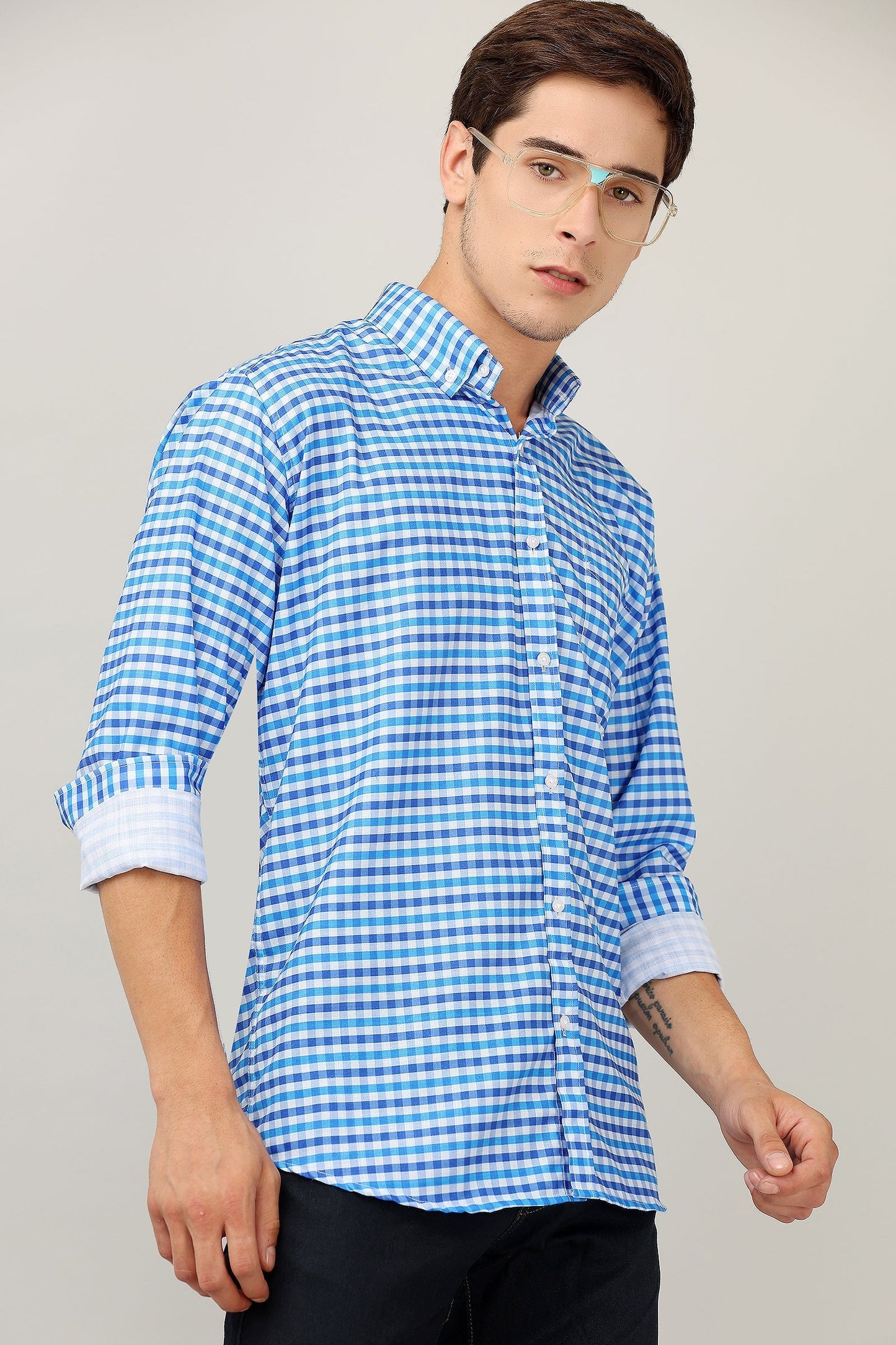 Darnandstitch® Printed Check Shirt - Frankshop.in