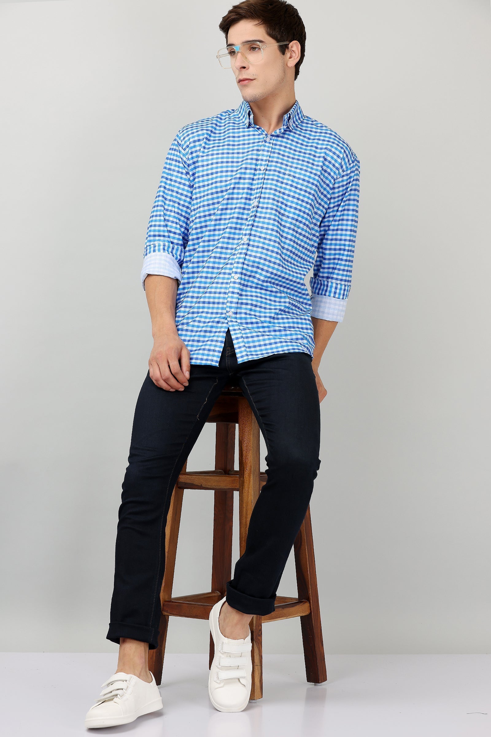 Darnandstitch® Printed Check Shirt - Frankshop.in