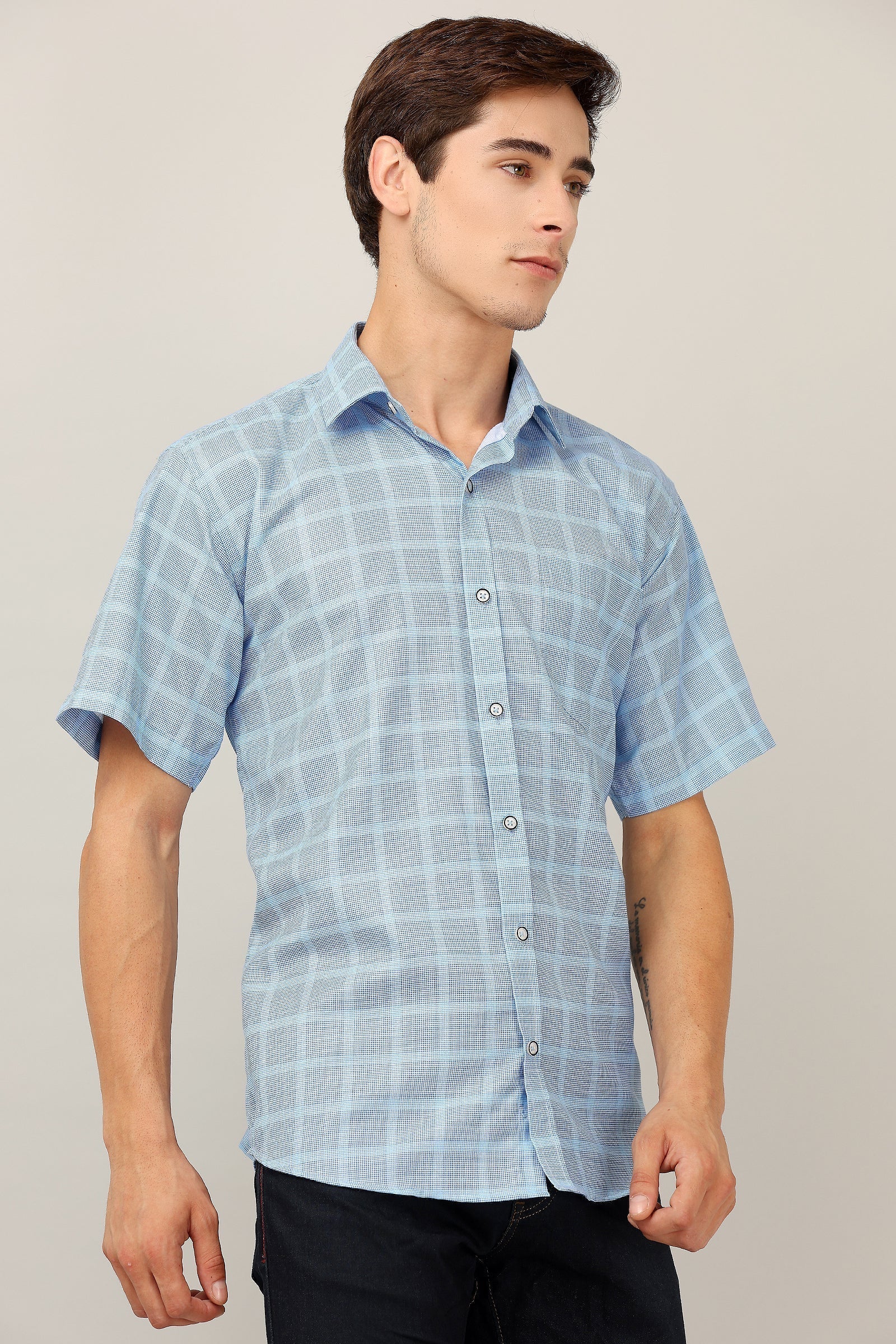 Darnandstitch® Printed Striped Short-Sleeve Shirt - Frankshop.in