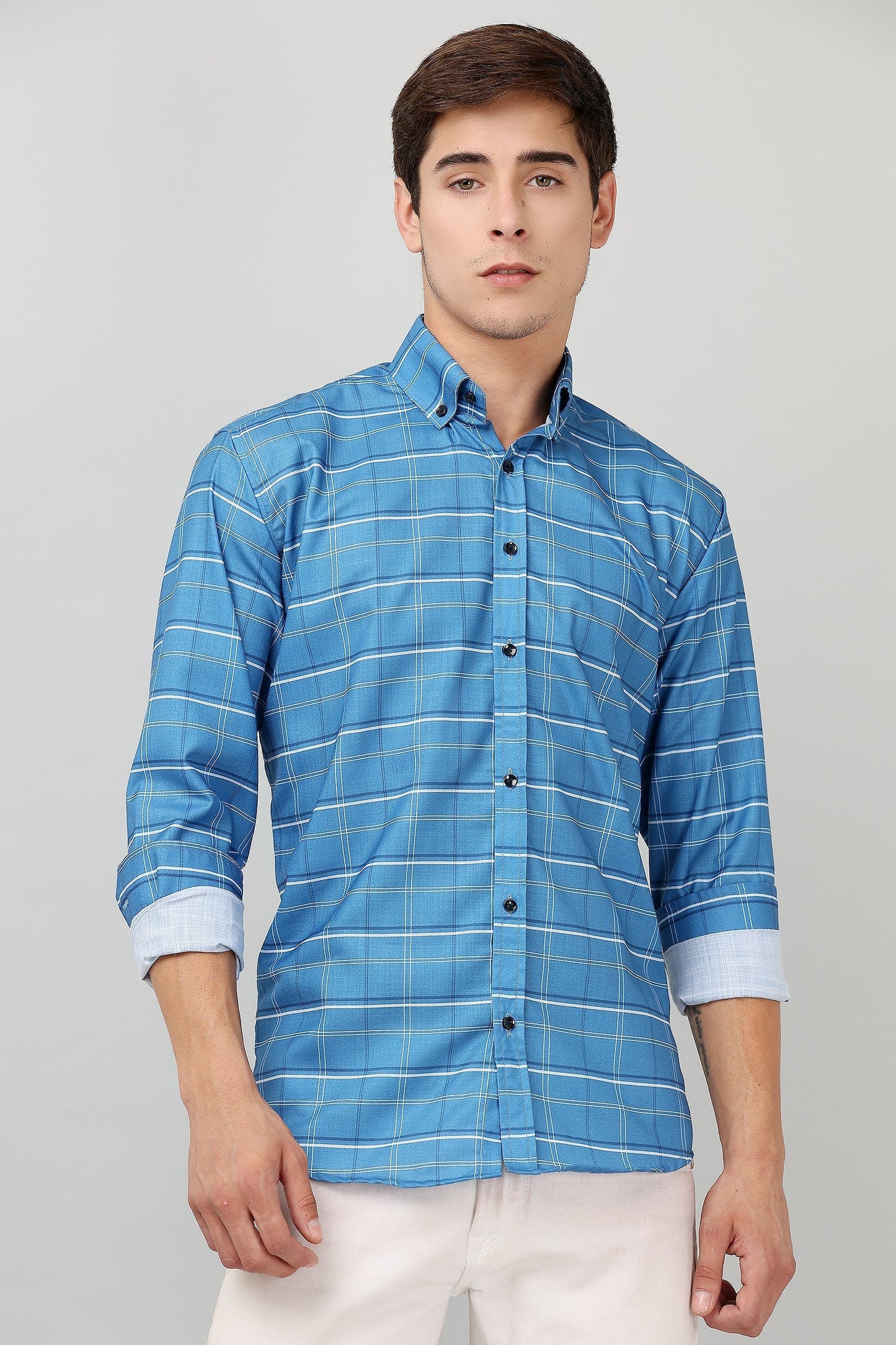 Darnandstitch High Quality Printed Checkered Shirt - Frankshop.in