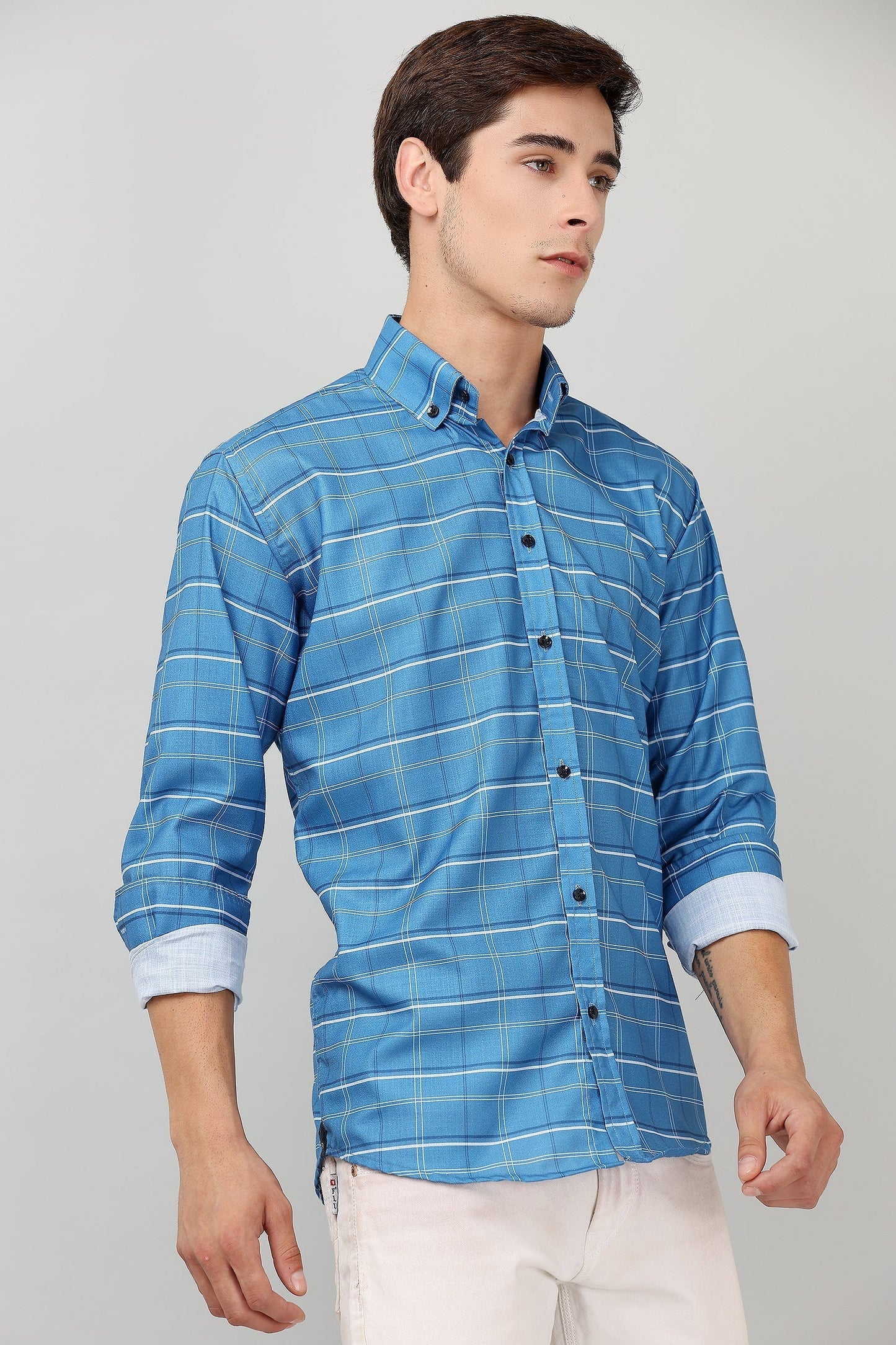 Darnandstitch High Quality Printed Checkered Shirt - Frankshop.in