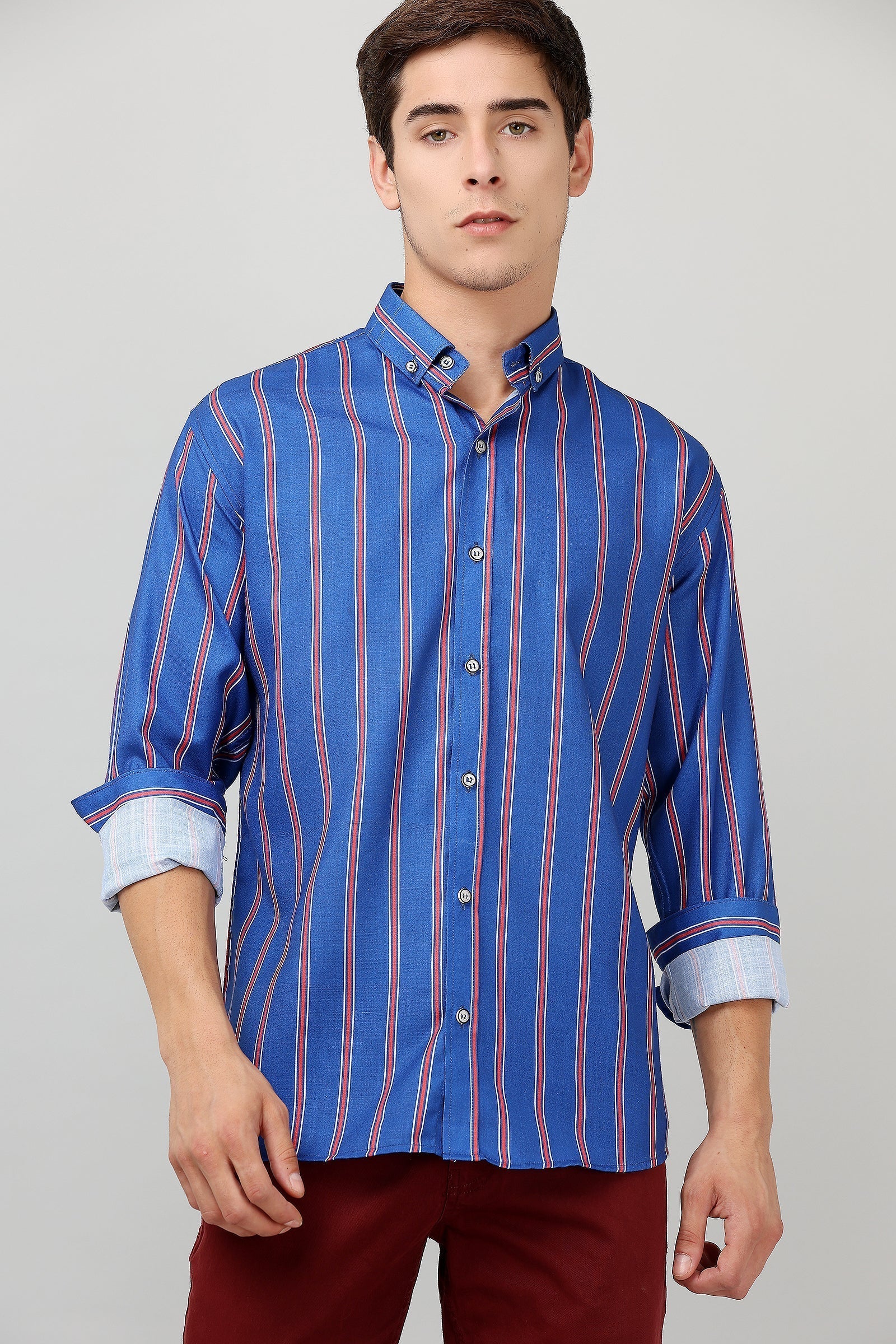 Darnandstitch Cotton Printed Striped Shirts - Frankshop.in