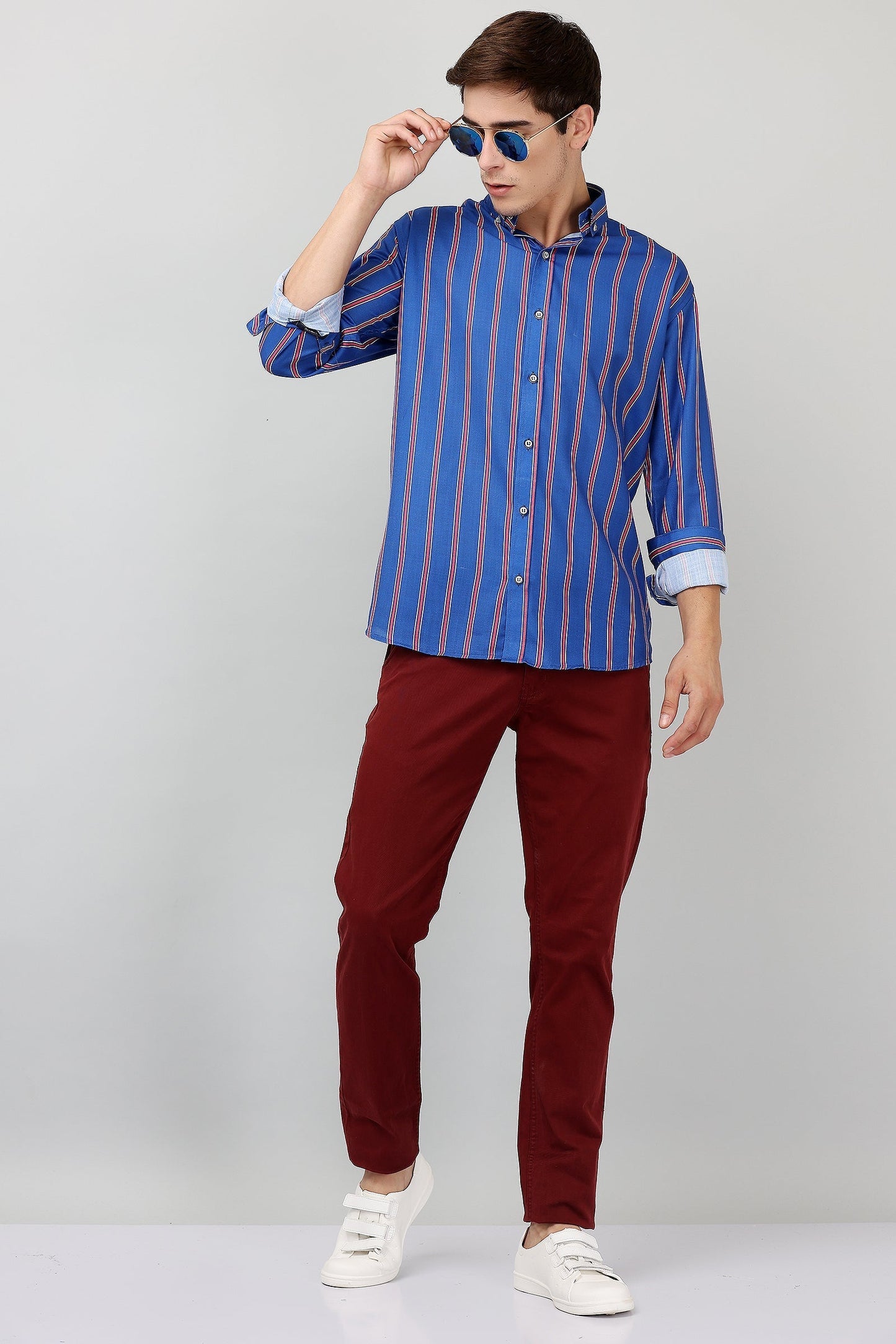 Darnandstitch Cotton Printed Striped Shirts - Frankshop.in