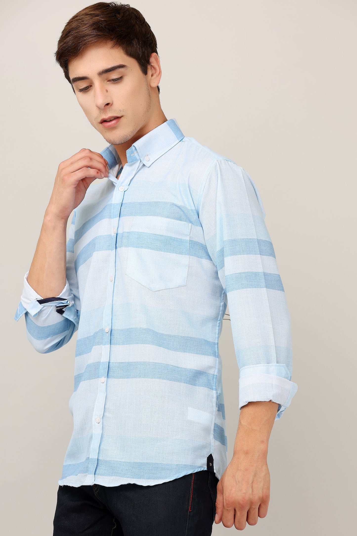 Darnandstitch® New slub cotton Printed shirt - Frankshop.in