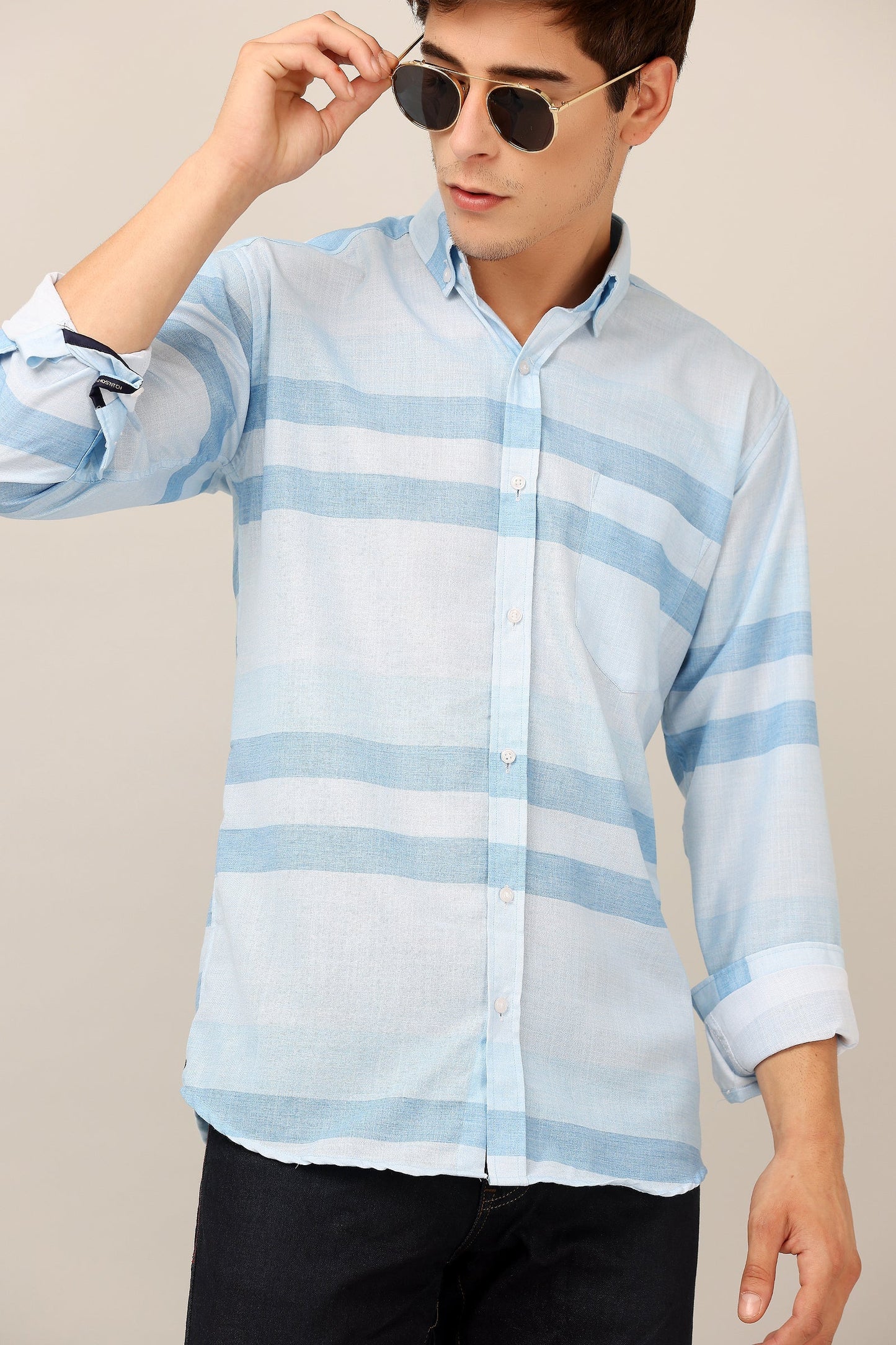 Darnandstitch® New slub cotton Printed shirt - Frankshop.in