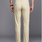 Men Slim Fit Smart Casual Trousers Khaki - Frankshop.in