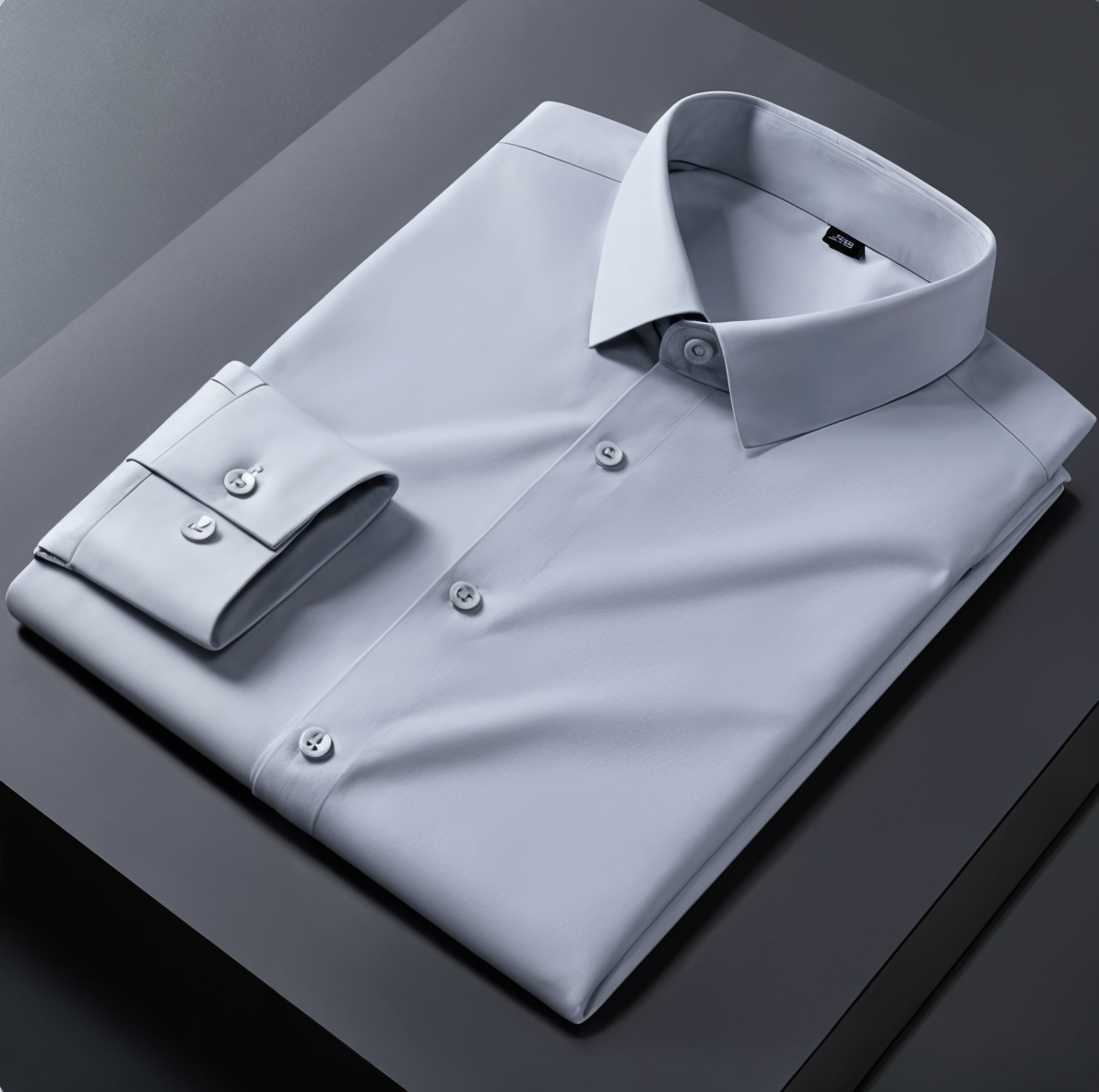 Premium Cotton Solid Shirt for Man (Silver) - Frankshop.in