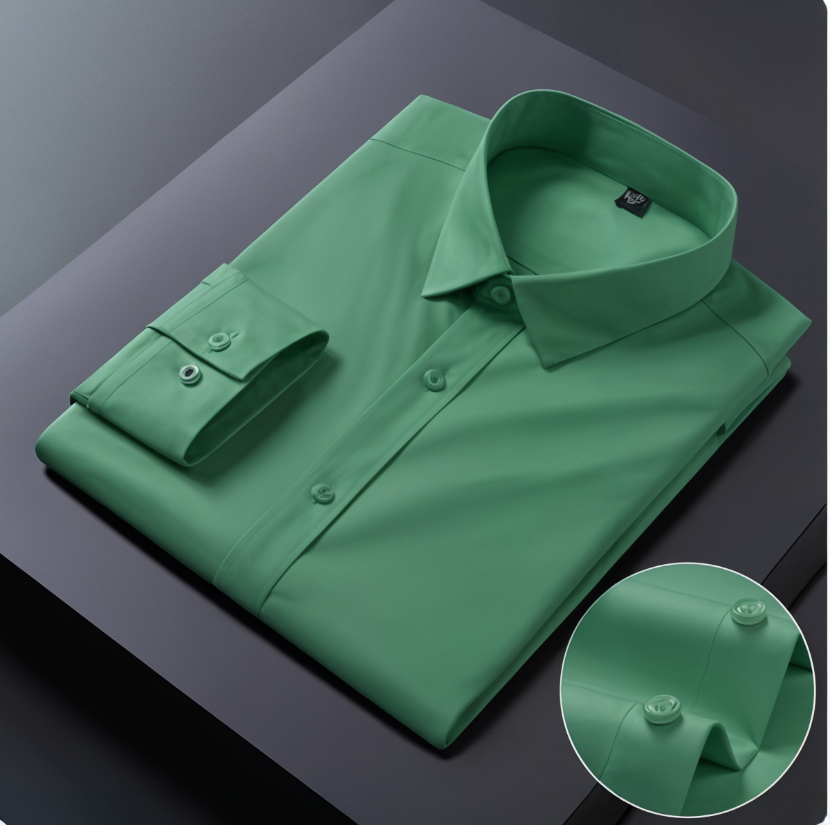 Premium Cotton Solid Shirt for Man (Green) - Frankshop.in