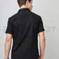 Frankshirt Half Sleeve Black Tailored Fit Cotton Casual Shirt for Man - Frankshop.in