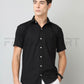 Frankshirt Half Sleeve Black Tailored Fit Cotton Casual Shirt for Man - Frankshop.in