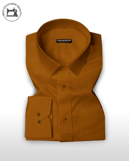 Mustard I Formal Shirt I Regular Fit I 100% Cotton Shirt - Frankshop.in