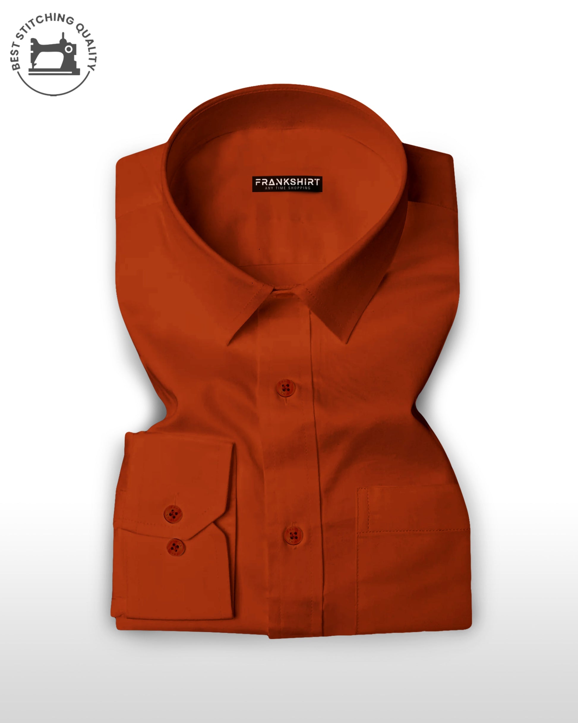 Orange I Formal Shirt I Regular Fit I 100% Cotton Shirt - Frankshop.in