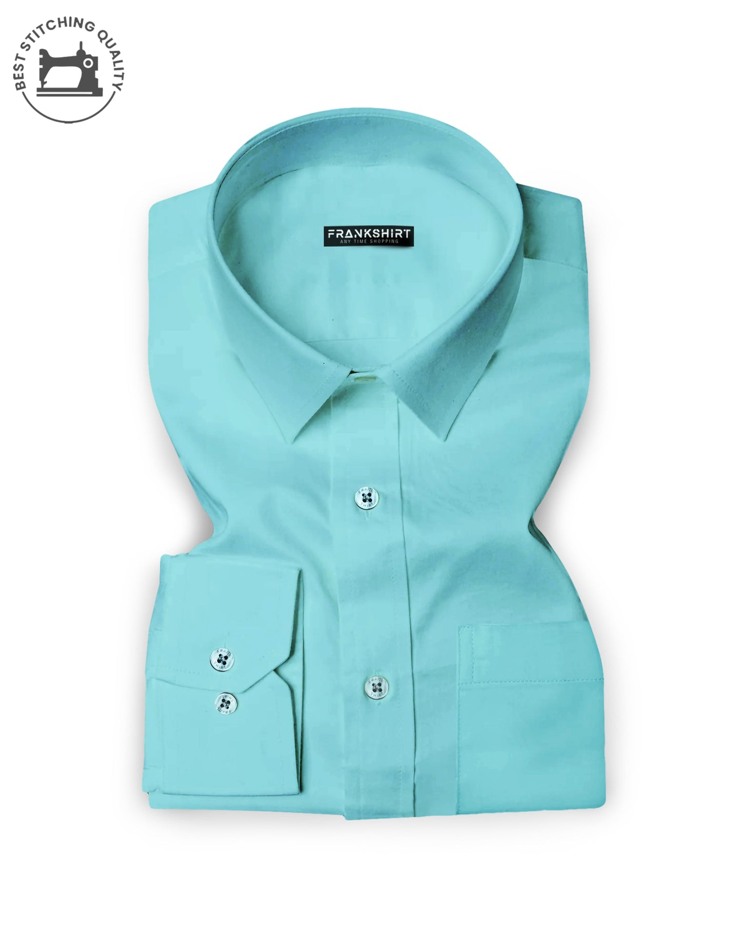 Turquoise I Formal Shirt I Regular Fit I 100% Cotton Shirt - Frankshop.in