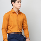 Frankshirt Mustard Solid Tailored Fit Cotton Casual Shirt for Man