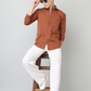 Frankshirt Men Dusty Brown Solid Tailored Fit Cotton Casual Shirt - Frankshop.in