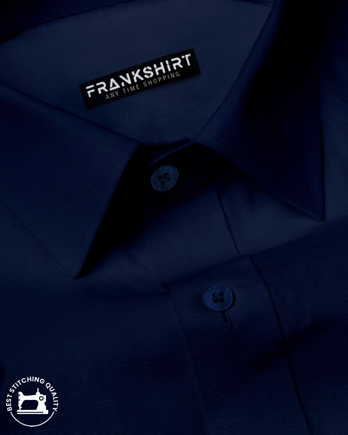 Navy Blue I Formal Shirt I Regular Fit I 100% Cotton Shirt - Frankshop.in