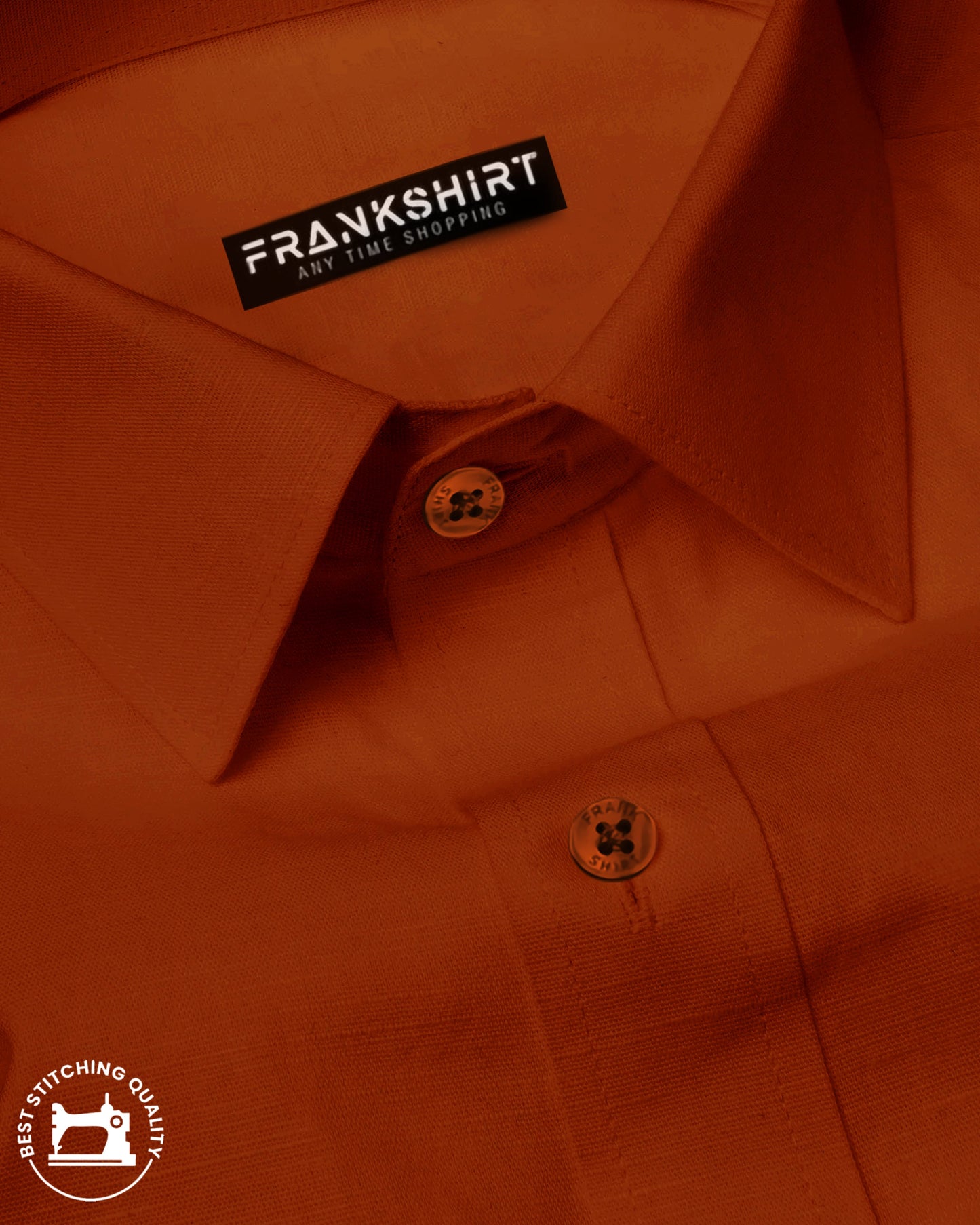 Orange I Formal Shirt I Regular Fit I 100% Cotton Shirt - Frankshop.in