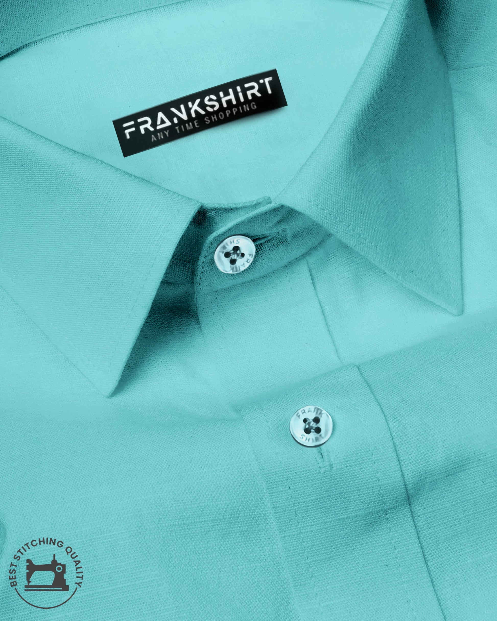 Turquoise I Formal Shirt I Regular Fit I 100% Cotton Shirt - Frankshop.in