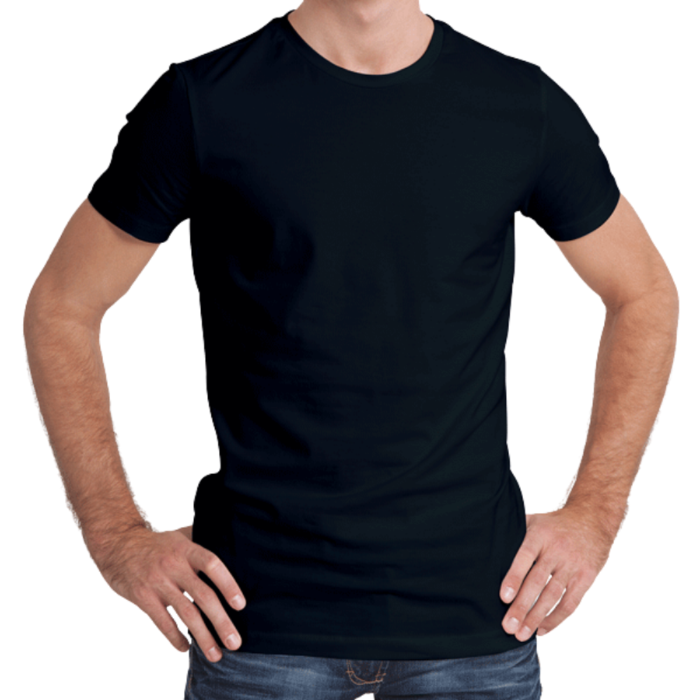 Half Sleeves 180 GSM T-Shirts for Men Cotton (Black)