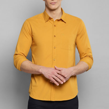 Combo of 2 Cotton Shirt for Man ( Black and Mustard ) - Frankshop.in