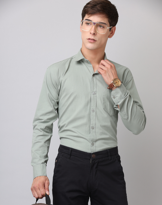 Frankshirt Pista Solid Tailored Fit Cotton Casual Shirt for Man - Frankshop.in