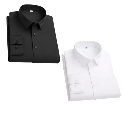 Combo of 2 Cotton Shirt for Man ( Black and White ) - Frankshop.in