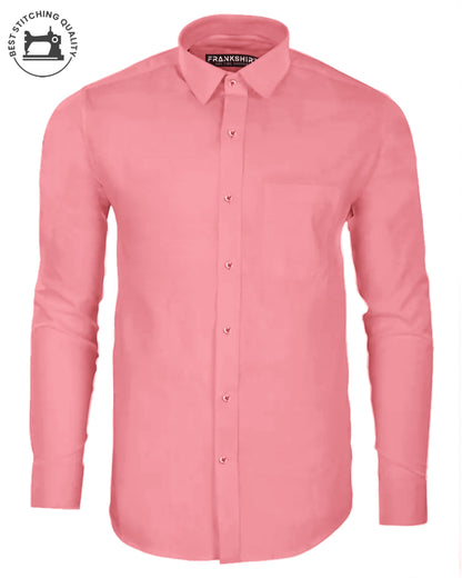 Light Pink I Formal Shirt I Regular Fit I 100% Cotton Shirt - Frankshop.in