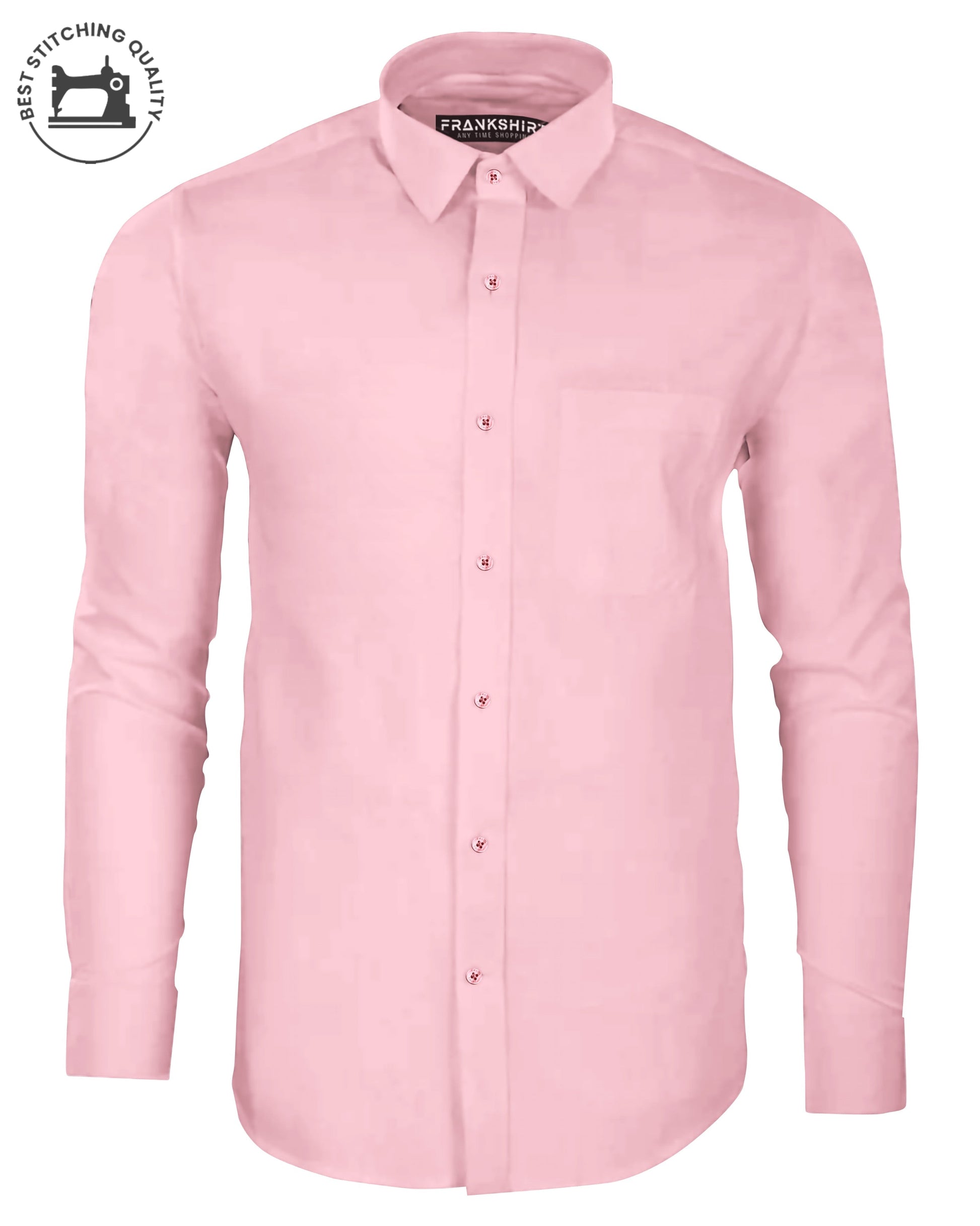 Baby Pink I Formal Shirt I Regular Fit I 100% Cotton Shirt - Frankshop.in