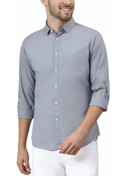 Combo of 2 Cotton Shirt for Man ( Grey and White ) - Frankshop.in