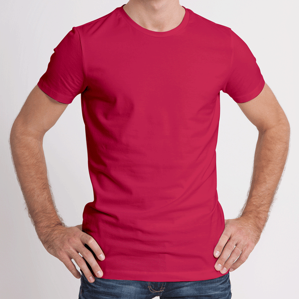 Combo of Half Sleeves 180 GSM T-Shirts for Men Cotton (Red and White) - Frankshop.in