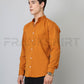 Frankshirt Chinese Collar Mustard Tailored Fit Cotton Casual Shirt for Man - Frankshop.in