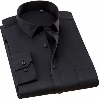 New Cotton Blend Solid Shirts (Black) - Frankshop.in