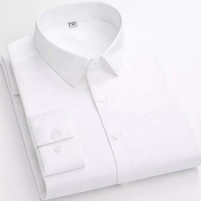 Premium Cotton Blend Solid Shirts (White) - Frankshop.in